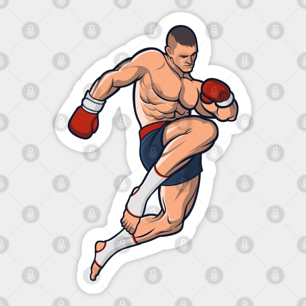 Muay Thai Fighter Sticker by TambuStore